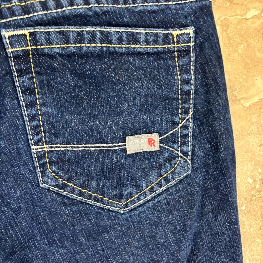 Ariat Women's FR Mid‎ Rise Bootcut Stretch Work Jeans sz 30S - Picture 9 of 14